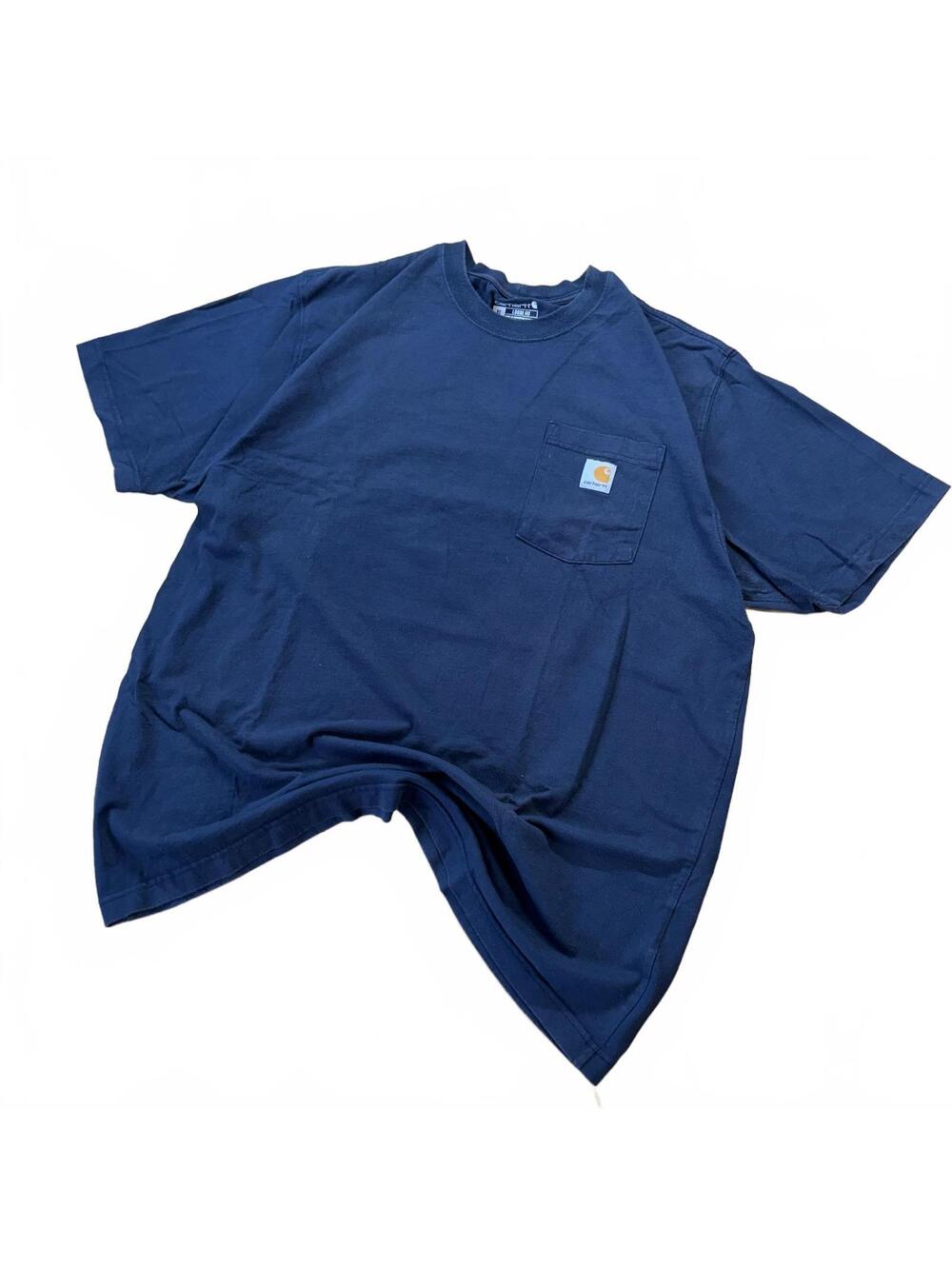 Carhartt Pocket Tee Mens XL Navy Blue Workwear Casual